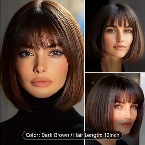 N/W/PACKAGE-LUXERY Gradient Colors of Rich Browns/Wig- NEVER WORN-VERY REALISTIC